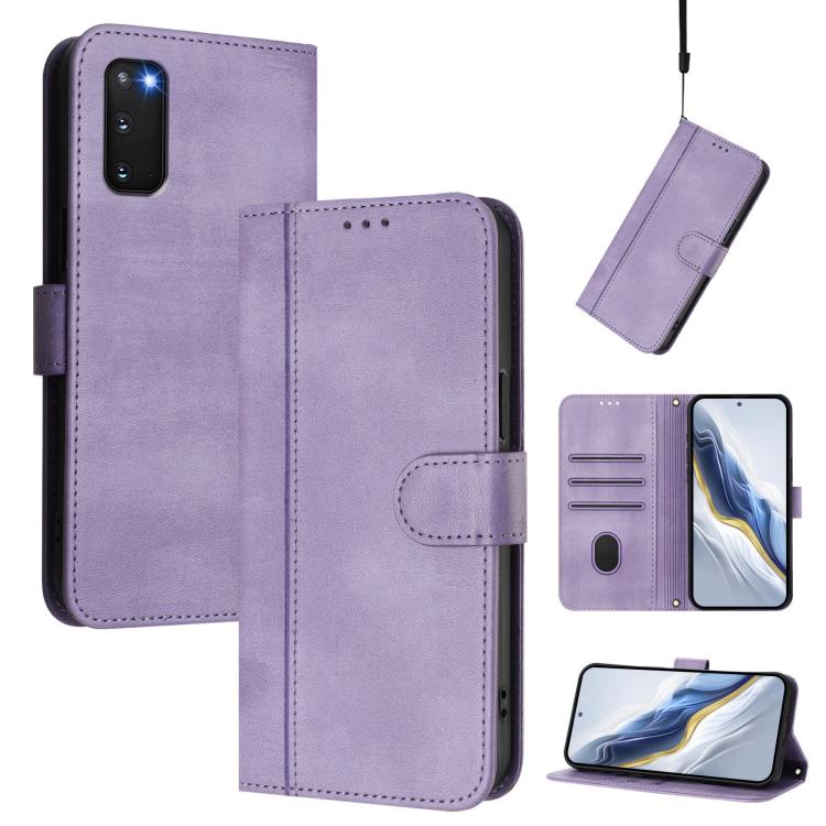 Custodia per telefono in pelle stile retrò con fibbia a giunzione lineare, For Samsung Galaxy S23 5G, For Samsung Galaxy S20 FE, For Samsung Galaxy S22 Ultra 5G
