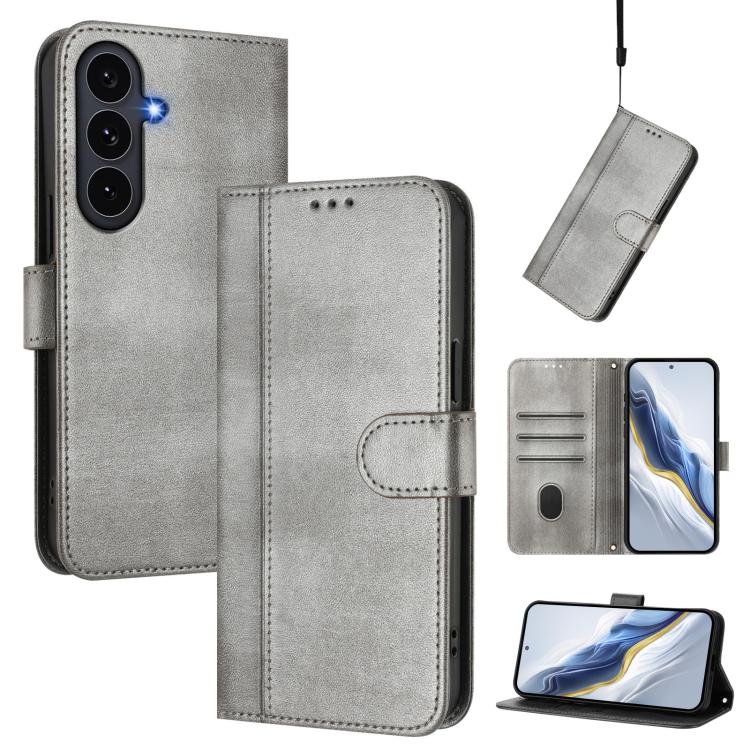 Custodia per telefono in pelle stile retrò con fibbia a giunzione lineare, For Galaxy S26 FE 5G, For Samsung Galaxy S26+ 5G, For Samsung Galaxy S26 Ultra 5G