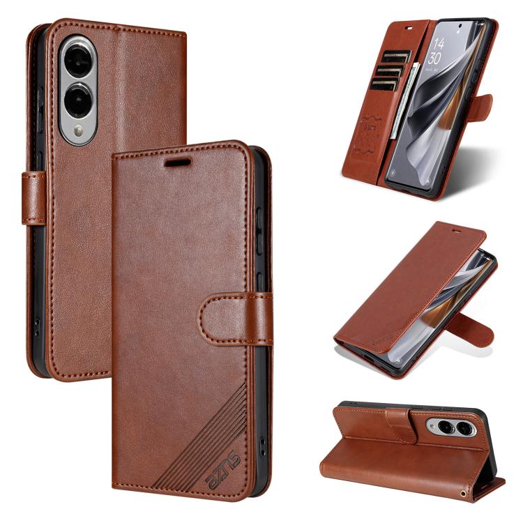 Custodia per telefono a libro in pelle con texture effetto montone AZNS, For Galaxy S26 FE 5G, For Samsung Galaxy S26+ 5G, For Samsung Galaxy S26 Ultra 5G, For Samsung Galaxy S26 5G, For Samsung Galaxy S25 FE 5G, For Samsung Galaxy S25 Edge 5G         ...
