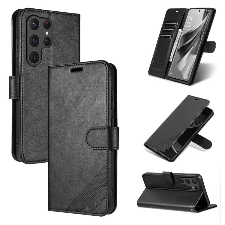 Custodia per telefono a libro in pelle con texture effetto montone AZNS, For Samsung Galaxy S25 Ultra 5G, For Samsung Galaxy S24 FE 5G, For Samsung Galaxy S24 Ultra 5G, For Samsung Galaxy S24+ 5G, For Samsung Galaxy S24 5G, For Samsung Galaxy S23 FE 5G...
