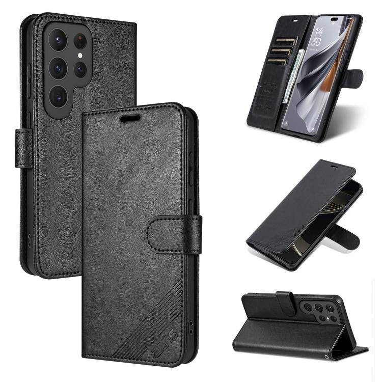 Custodia per telefono a libro in pelle con texture effetto montone AZNS, For Samsung Galaxy S25 Ultra 5G, For Samsung Galaxy S24 FE 5G, For Samsung Galaxy S24 Ultra 5G, For Samsung Galaxy S24+ 5G, For Samsung Galaxy S24 5G, For Samsung Galaxy S23 FE 5G...