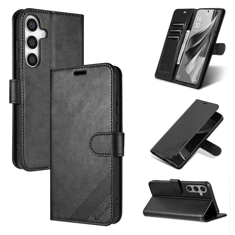 Custodia per telefono a libro in pelle con texture effetto montone AZNS, For Samsung Galaxy S25 Ultra 5G, For Samsung Galaxy S24 FE 5G, For Samsung Galaxy S24 Ultra 5G, For Samsung Galaxy S24+ 5G, For Samsung Galaxy S24 5G, For Samsung Galaxy S23 FE 5G...