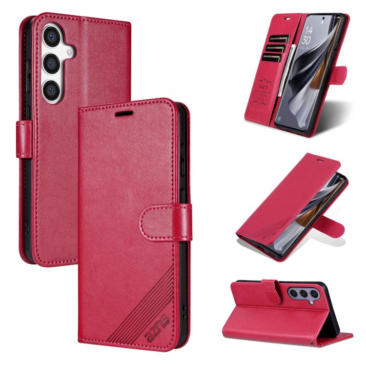 Custodia per telefono a libro in pelle con texture effetto montone AZNS, For Samsung Galaxy S25 Ultra 5G, For Samsung Galaxy S24 FE 5G, For Samsung Galaxy S24 Ultra 5G, For Samsung Galaxy S24+ 5G, For Samsung Galaxy S24 5G, For Samsung Galaxy S23 FE 5G...