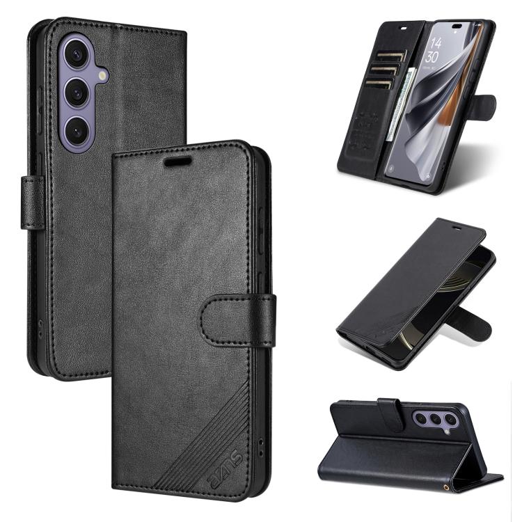 Custodia per telefono a libro in pelle con texture effetto montone AZNS, For Samsung Galaxy S25 Ultra 5G, For Samsung Galaxy S24 FE 5G, For Samsung Galaxy S24 Ultra 5G, For Samsung Galaxy S24+ 5G, For Samsung Galaxy S24 5G, For Samsung Galaxy S23 FE 5G...