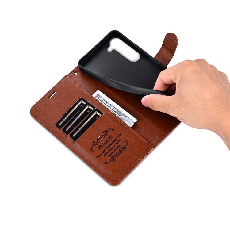 Custodia per telefono a libro in pelle con texture effetto montone AZNS, For Samsung Galaxy S23 5G, For Samsung Galaxy S22 Ultra 5G, For Samsung Galaxy S22+ 5G, For Samsung Galaxy S22 5G, For Samsung Galaxy S21 FE 5G