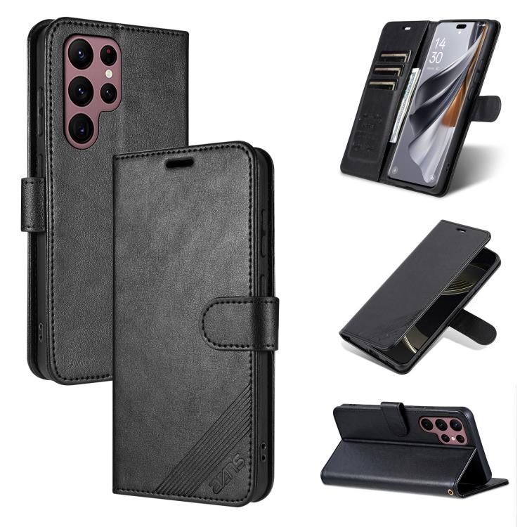 Custodia per telefono a libro in pelle con texture effetto montone AZNS, For Samsung Galaxy S23 5G, For Samsung Galaxy S22 Ultra 5G, For Samsung Galaxy S22+ 5G, For Samsung Galaxy S22 5G, For Samsung Galaxy S21 FE 5G
