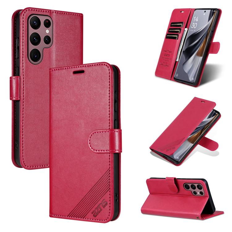 Custodia per telefono a libro in pelle con texture effetto montone AZNS, For Samsung Galaxy S23 5G, For Samsung Galaxy S22 Ultra 5G, For Samsung Galaxy S22+ 5G, For Samsung Galaxy S22 5G, For Samsung Galaxy S21 FE 5G