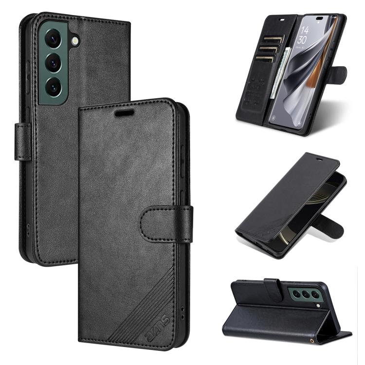 Custodia per telefono a libro in pelle con texture effetto montone AZNS, For Samsung Galaxy S23 5G, For Samsung Galaxy S22 Ultra 5G, For Samsung Galaxy S22+ 5G, For Samsung Galaxy S22 5G, For Samsung Galaxy S21 FE 5G