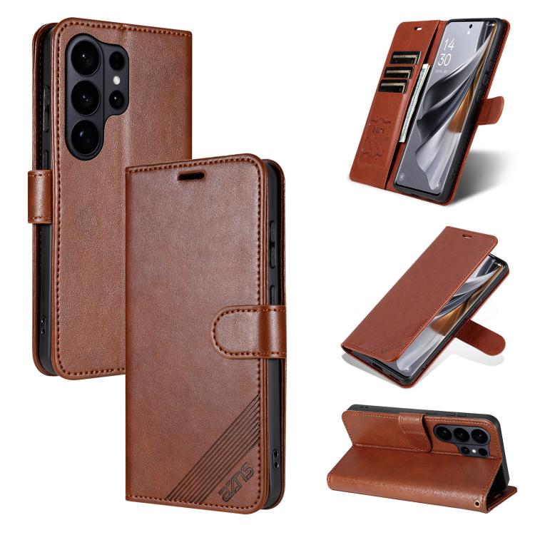 Custodia per telefono a libro in pelle con texture effetto montone AZNS, For Galaxy S26 FE 5G, For Samsung Galaxy S26+ 5G, For Samsung Galaxy S26 Ultra 5G, For Samsung Galaxy S26 5G, For Samsung Galaxy S25 FE 5G, For Samsung Galaxy S25 Edge 5G         ...