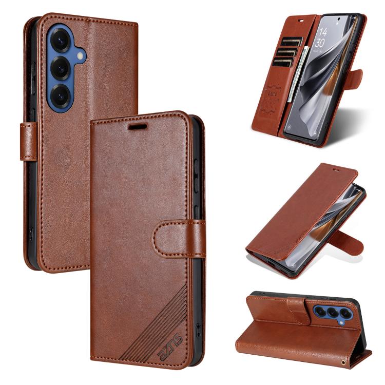 Custodia per telefono a libro in pelle con texture effetto montone AZNS, For Galaxy S26 FE 5G, For Samsung Galaxy S26+ 5G, For Samsung Galaxy S26 Ultra 5G, For Samsung Galaxy S26 5G, For Samsung Galaxy S25 FE 5G, For Samsung Galaxy S25 Edge 5G         ...