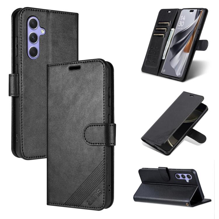 Custodia per telefono a libro in pelle con texture effetto montone AZNS, For Samsung Galaxy A36 5G, For Samsung Galaxy A16 5G, For Samsung Galaxy A55 5G, For Samsung Galaxy A35 5G, For Samsung Galaxy A15