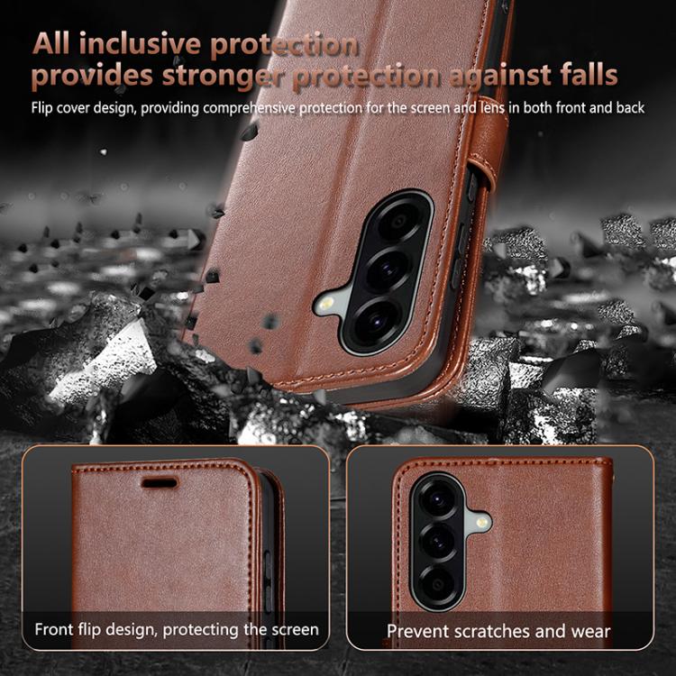 Custodia per telefono a libro in pelle con texture effetto montone AZNS, For Samsung Galaxy A36 5G, For Samsung Galaxy A16 5G, For Samsung Galaxy A55 5G, For Samsung Galaxy A35 5G, For Samsung Galaxy A15