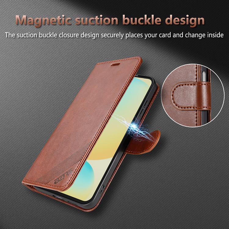 Custodia per telefono a libro in pelle con texture effetto montone AZNS, For Galaxy A08/A07 5G&4G, For Samsung Galaxy A57 5G, For Samsung Galaxy A37 5G, For Galaxy A27 5G, For Samsung Galaxy A17 5G, For Samsung Galaxy A06 4G / 5G                       ...