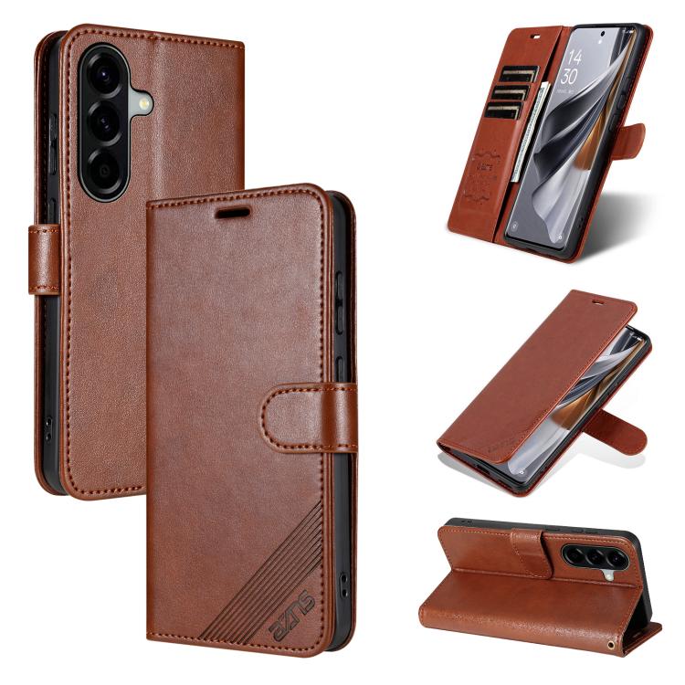 Custodia per telefono a libro in pelle con texture effetto montone AZNS, For Galaxy A08/A07 5G&4G, For Samsung Galaxy A57 5G, For Samsung Galaxy A37 5G, For Galaxy A27 5G, For Samsung Galaxy A17 5G, For Samsung Galaxy A06 4G / 5G                       ...