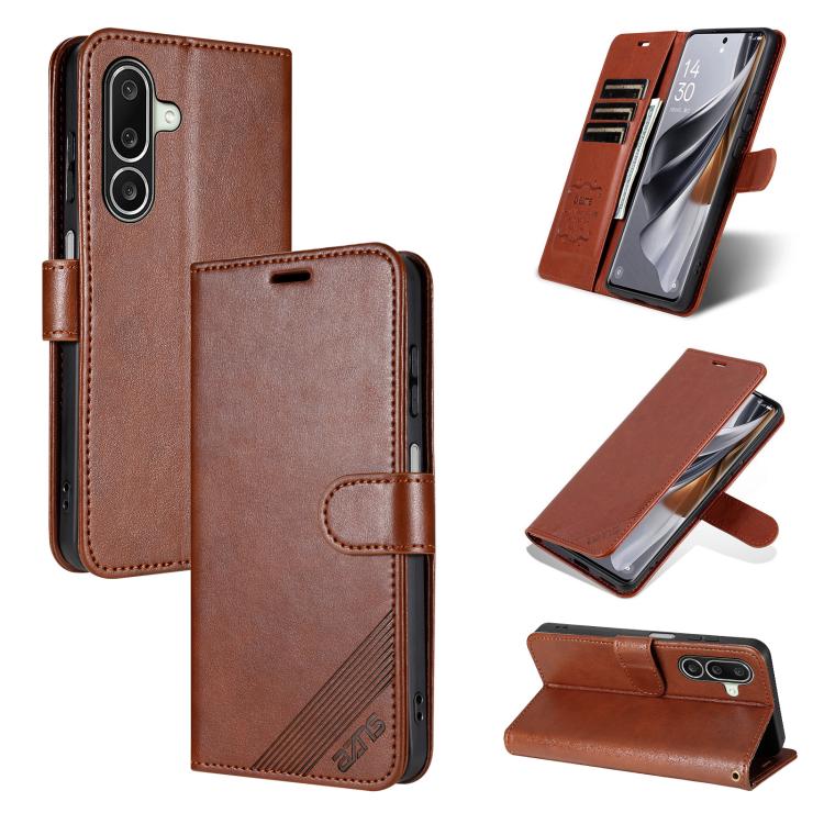 Custodia per telefono a libro in pelle con texture effetto montone AZNS, For Galaxy A08/A07 5G&4G, For Samsung Galaxy A57 5G, For Samsung Galaxy A37 5G, For Galaxy A27 5G, For Samsung Galaxy A17 5G, For Samsung Galaxy A06 4G / 5G                       ...