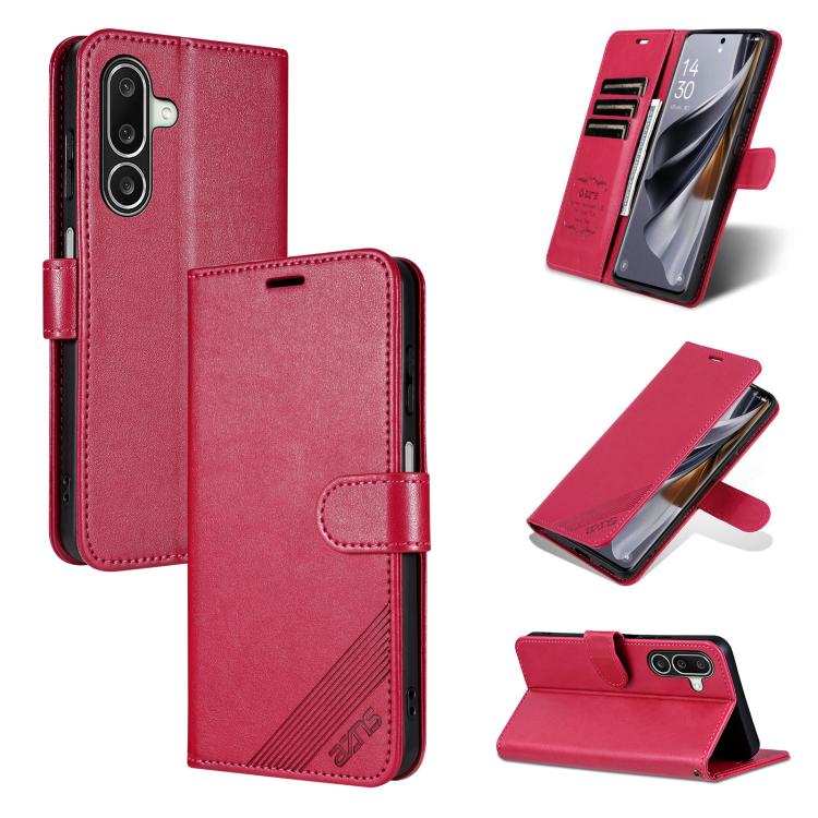 Custodia per telefono a libro in pelle con texture effetto montone AZNS, For Galaxy A08/A07 5G&4G, For Samsung Galaxy A57 5G, For Samsung Galaxy A37 5G, For Galaxy A27 5G, For Samsung Galaxy A17 5G, For Samsung Galaxy A06 4G / 5G                       ...