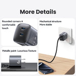 Caricabatterie rapido USAMS 45W Dual USB-C GaN