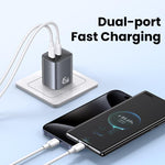 Caricabatterie rapido USAMS 45W Dual USB-C GaN