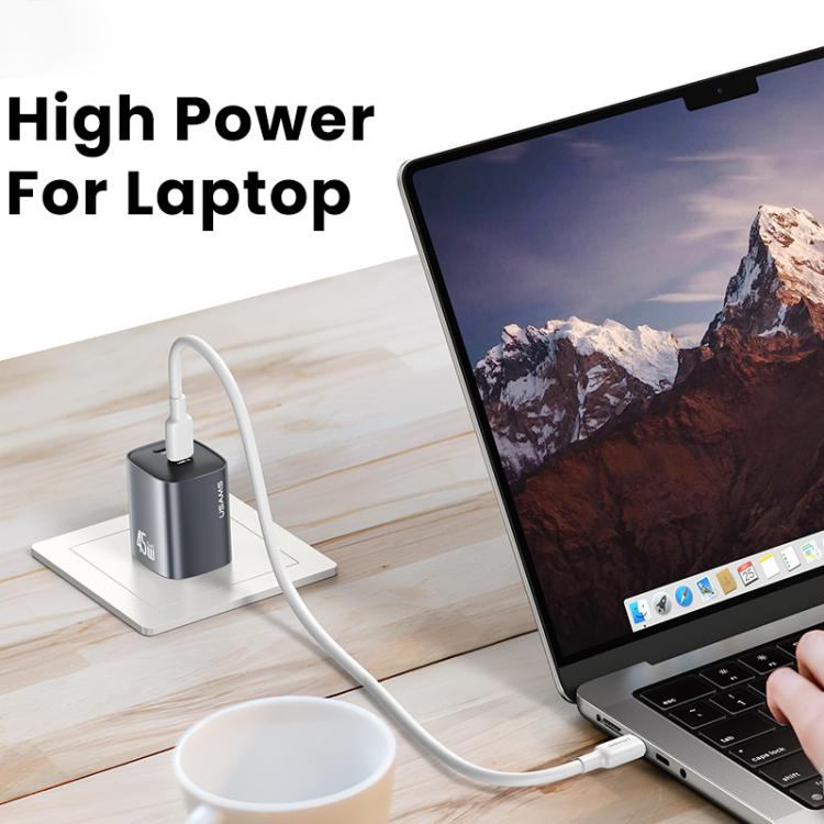 Caricabatterie rapido USAMS 45W Dual USB-C GaN