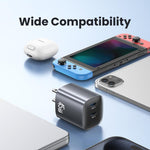 Caricabatterie rapido USAMS 45W Dual USB-C GaN