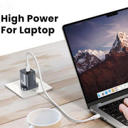 USAMS CC307 T66 45W Dual USB-C / Type-C GaN Fast Charger, UK Plug, CC307