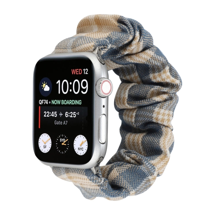 Panno stile uniforme JK + cinturino da polso per orologio in acciaio inossidabile, For Apple Watch Series 7 45mm / 6 & SE & 5 & 4 44mm / 3 & 2 & 1 42mm, For Apple Watch Series 7 41mm / 6 & SE & 5 & 4 40mm / 3 & 2 & 1 38mm