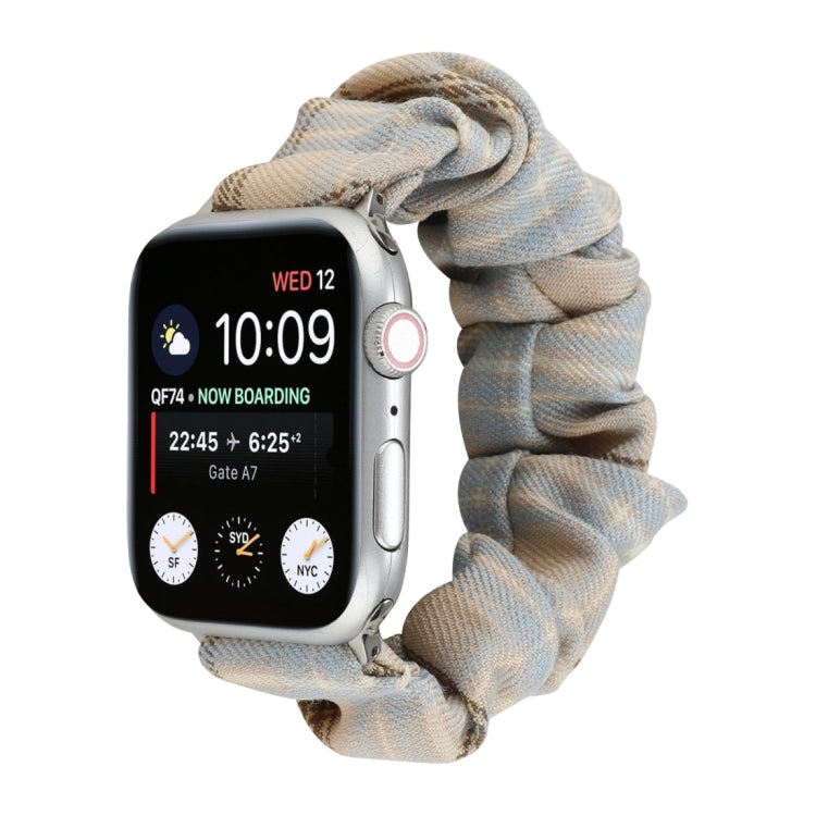 Panno stile uniforme JK + cinturino da polso per orologio in acciaio inossidabile, For Apple Watch Series 7 45mm / 6 & SE & 5 & 4 44mm / 3 & 2 & 1 42mm, For Apple Watch Series 7 41mm / 6 & SE & 5 & 4 40mm / 3 & 2 & 1 38mm