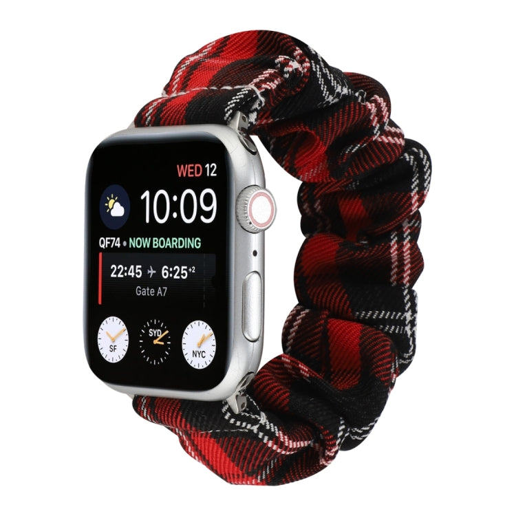 Panno stile uniforme JK + cinturino da polso per orologio in acciaio inossidabile, For Apple Watch Series 7 45mm / 6 & SE & 5 & 4 44mm / 3 & 2 & 1 42mm, For Apple Watch Series 7 41mm / 6 & SE & 5 & 4 40mm / 3 & 2 & 1 38mm
