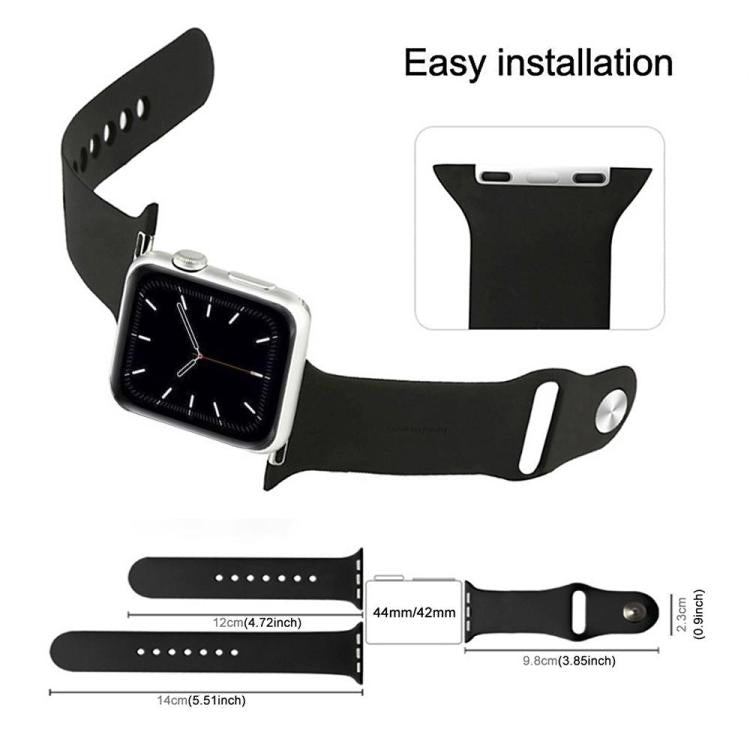 Cinturino per orologio sportivo in silicone tinta unita xDfind, For Apple Watch 46mm / 49mm / 45mm / 44mm, For Apple Watch 42mm / 41mm / 40mm / 38mm