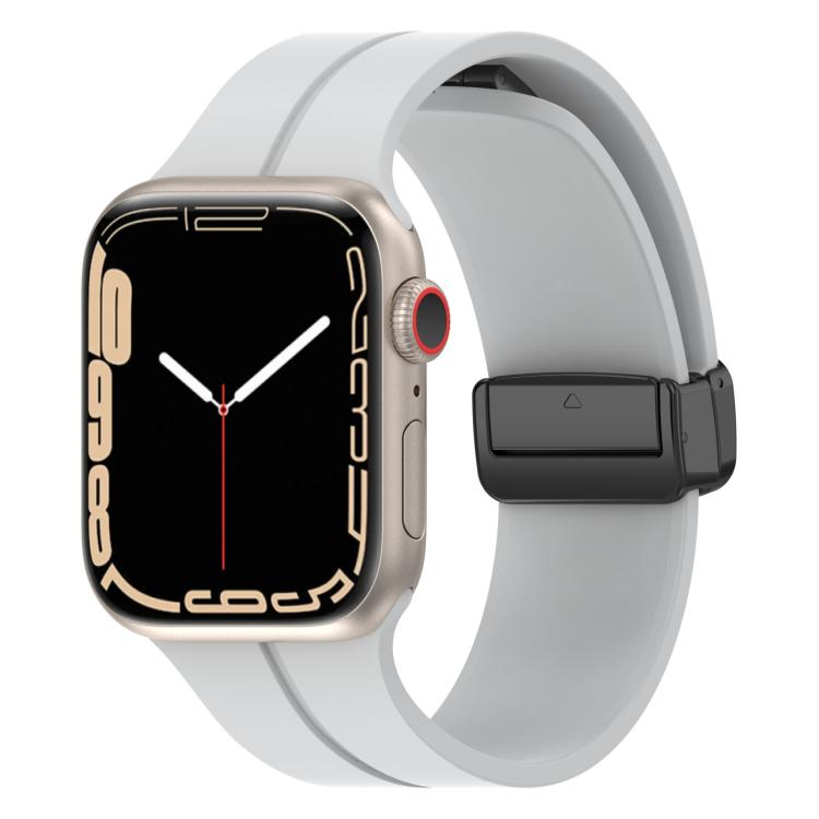 Cinturino per orologio in silicone con fibbia magnetica a tinta unita xDfind, For Apple Watch 46mm / 49mm / 45mm / 44mm, For Apple Watch 42mm / 41mm / 40mm / 38mm