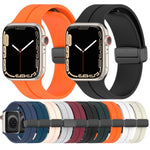 Cinturino per orologio in silicone con fibbia magnetica a tinta unita xDfind, For Apple Watch 46mm / 49mm / 45mm / 44mm, For Apple Watch 42mm / 41mm / 40mm / 38mm