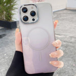Cornice in metallo per lenti, custodia per telefono MagSafe in policarbonato sfumato, For iPhone 13 Pro