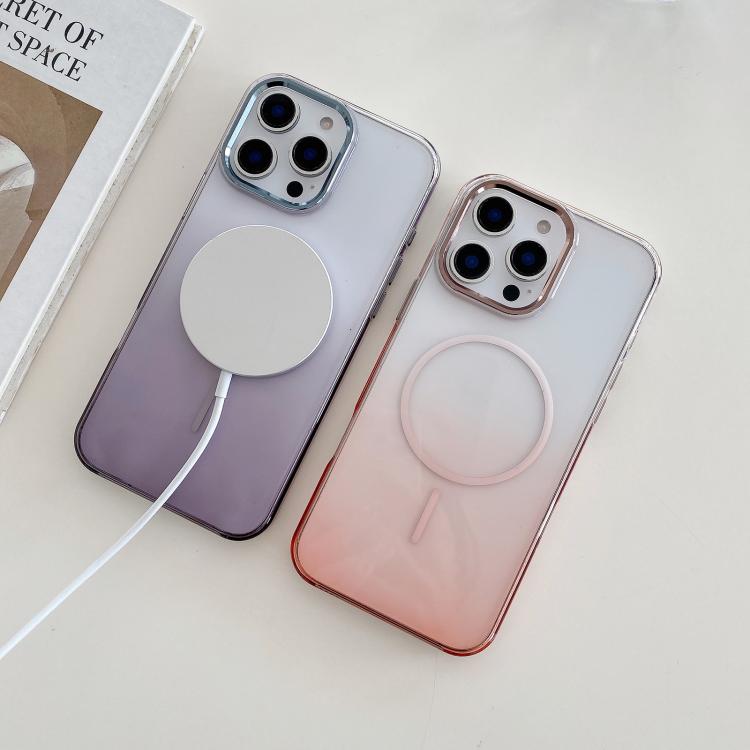 Cornice in metallo per lenti, custodia per telefono MagSafe in policarbonato sfumato, For iPhone 13 Pro