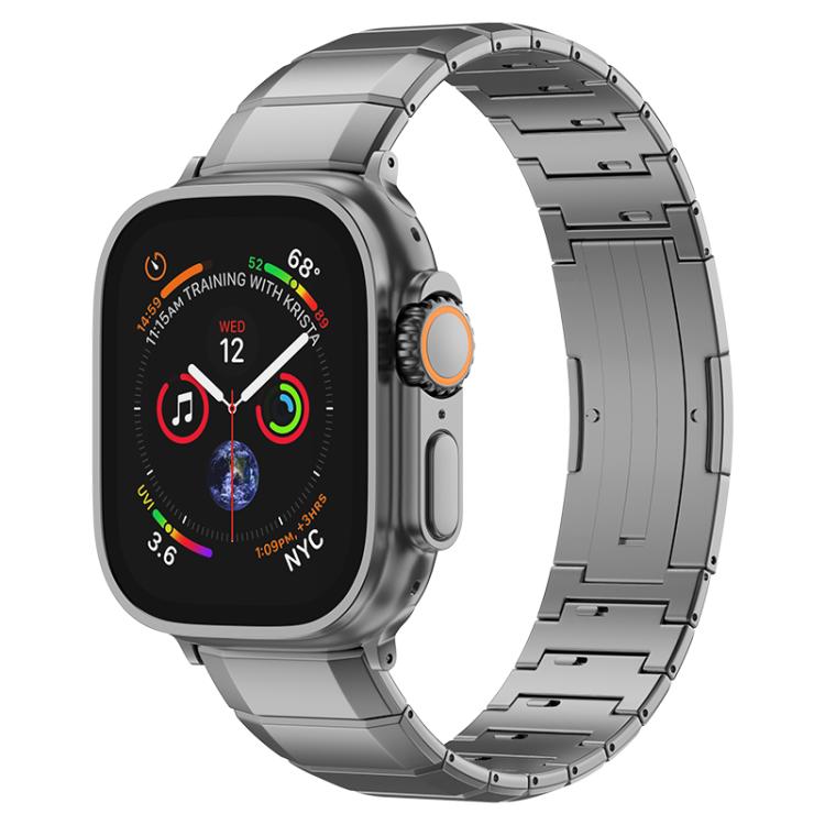 Cinturino per orologio con fibbia in titanio puro a una sola perlina, For Apple Watch 46mm / 49mm / 45mm / 44mm, For Apple Watch 42mm / 41mm / 40mm / 38mm