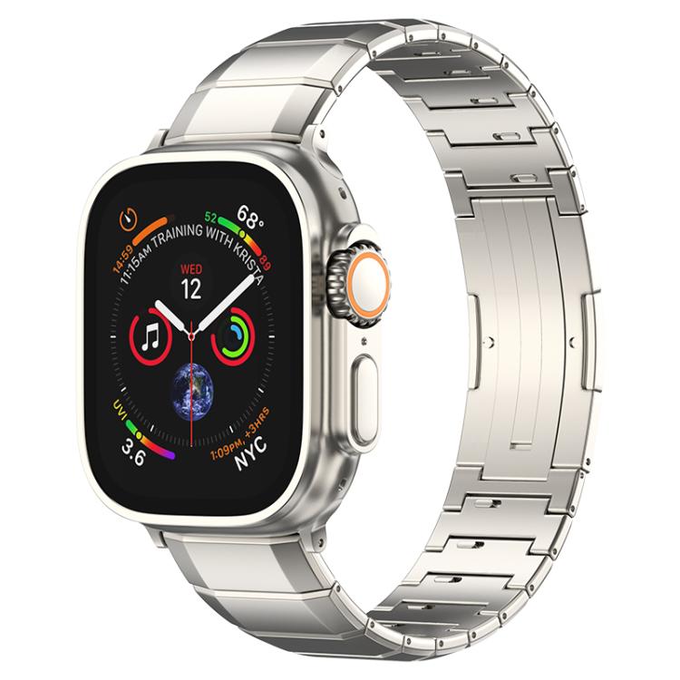 Cinturino per orologio con fibbia in titanio puro a una sola perlina, For Apple Watch 46mm / 49mm / 45mm / 44mm, For Apple Watch 42mm / 41mm / 40mm / 38mm