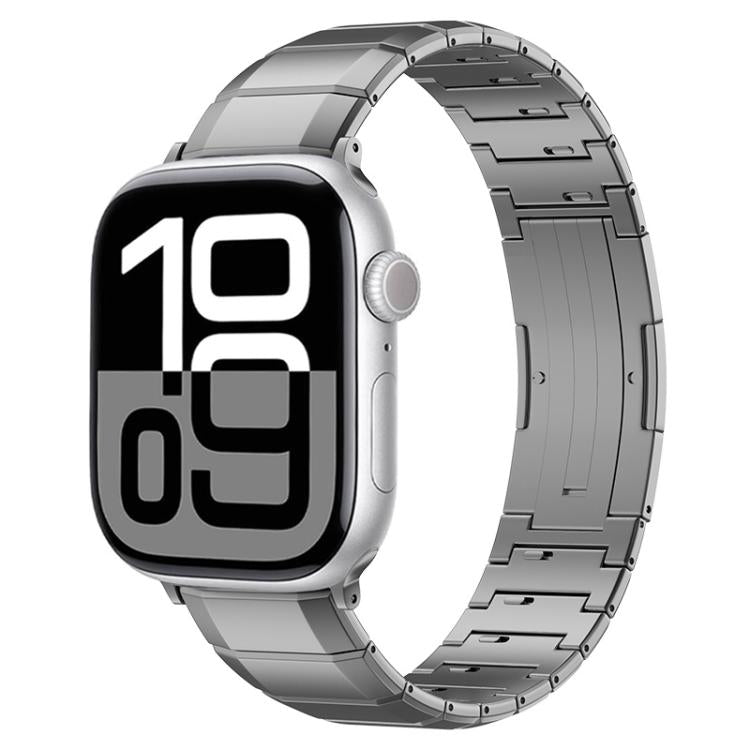 Cinturino per orologio con fibbia in titanio puro a una sola perlina, For Apple Watch 46mm / 49mm / 45mm / 44mm, For Apple Watch 42mm / 41mm / 40mm / 38mm