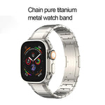 Cinturino per orologio con fibbia in titanio puro a una sola perlina, For Apple Watch 46mm / 49mm / 45mm / 44mm, For Apple Watch 42mm / 41mm / 40mm / 38mm