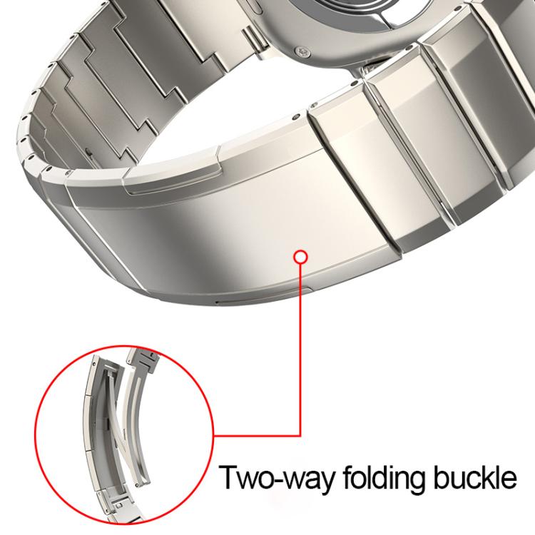 Cinturino per orologio con fibbia in titanio puro a una sola perlina, For Apple Watch 46mm / 49mm / 45mm / 44mm, For Apple Watch 42mm / 41mm / 40mm / 38mm