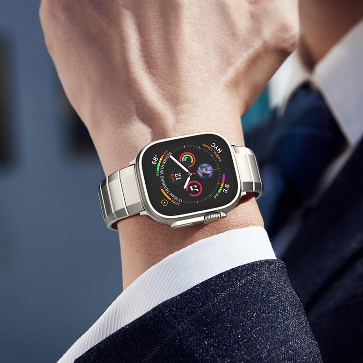 Cinturino per orologio con fibbia in titanio puro a una sola perlina, For Apple Watch 46mm / 49mm / 45mm / 44mm, For Apple Watch 42mm / 41mm / 40mm / 38mm