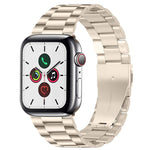 Cinturino per orologio xDfind con fibbia pieghevole a tre perline in acciaio inossidabile, For Apple Watch 46mm / 49mm / 45mm / 44mm, For Apple Watch 42mm / 41mm / 40mm / 38mm