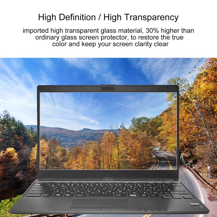 2pcs 9H 0.3mm Explosion-proof Tempered Glass Film, For Fujitsu LIFEBOOK A577 15.6
