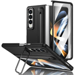 Custodia per telefono antiurto con supporto pieghevole per lente effetto pelle integrata, scomparto per penna e penna inclusa., For Samsung Galaxy Z Fold5 5G, For Samsung Galaxy Z Fold4 5G, For Samsung Galaxy Z Fold3 5G