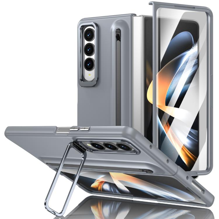 Custodia per telefono antiurto con supporto pieghevole per lente effetto pelle integrata, scomparto per penna e penna inclusa., For Samsung Galaxy Z Fold5 5G, For Samsung Galaxy Z Fold4 5G, For Samsung Galaxy Z Fold3 5G