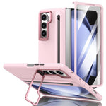 Custodia per telefono antiurto con supporto pieghevole per lente effetto pelle integrata, scomparto per penna e penna inclusa., For Samsung Galaxy Z Fold5 5G, For Samsung Galaxy Z Fold4 5G, For Samsung Galaxy Z Fold3 5G