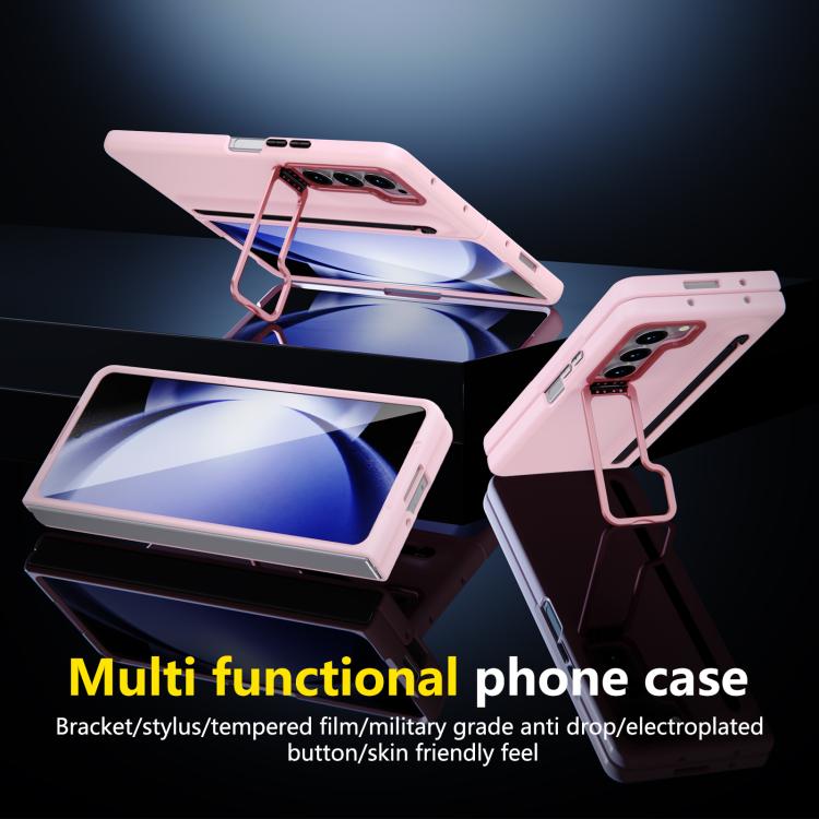 Custodia per telefono antiurto con supporto pieghevole per lente effetto pelle integrata, scomparto per penna e penna inclusa., For Samsung Galaxy Z Fold5 5G, For Samsung Galaxy Z Fold4 5G, For Samsung Galaxy Z Fold3 5G
