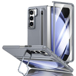 Custodia per telefono antiurto con supporto pieghevole per lente effetto pelle integrata, scomparto per penna e penna inclusa., For Samsung Galaxy Z Fold5 5G, For Samsung Galaxy Z Fold4 5G, For Samsung Galaxy Z Fold3 5G
