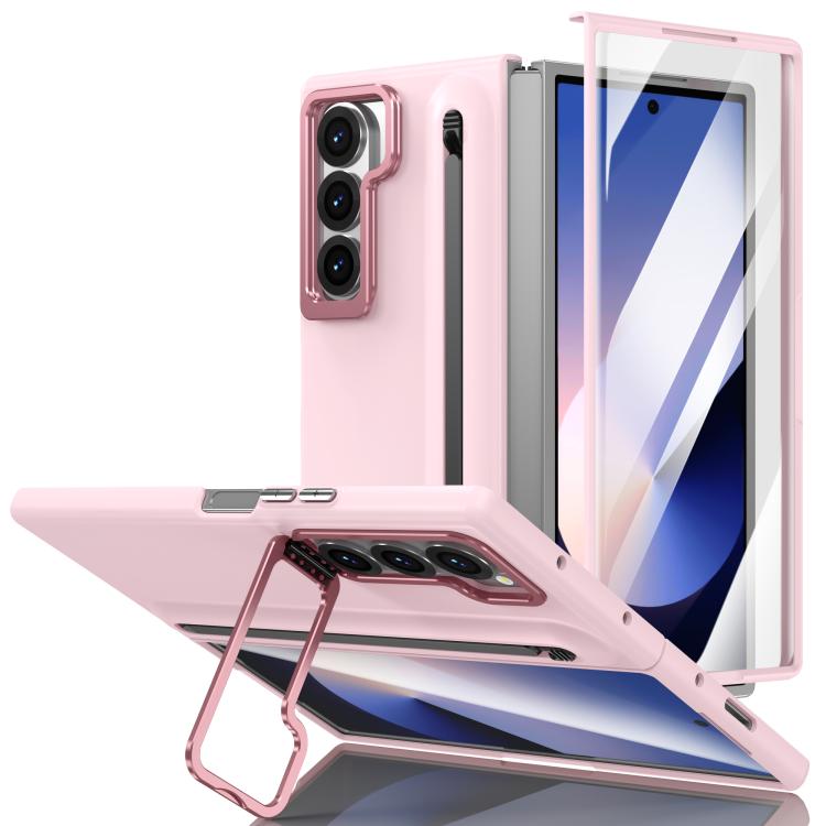 Custodia per telefono antiurto con supporto pieghevole per lente effetto pelle integrata, scomparto per penna e penna inclusa., For Galaxy Z Fold8 5G, For Galaxy Z Fold8 Ultra 5G, For Galaxy Z Fold7 5G, For Samsung Galaxy Z Fold6 5G