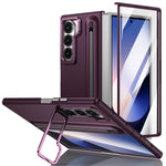 Custodia per telefono antiurto con supporto pieghevole per lente effetto pelle integrata, scomparto per penna e penna inclusa., For Galaxy Z Fold8 5G, For Galaxy Z Fold8 Ultra 5G, For Galaxy Z Fold7 5G, For Samsung Galaxy Z Fold6 5G