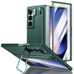 Custodia per telefono antiurto con supporto pieghevole per lente effetto pelle integrata, scomparto per penna e penna inclusa., For Galaxy Z Fold8 5G, For Galaxy Z Fold8 Ultra 5G, For Galaxy Z Fold7 5G, For Samsung Galaxy Z Fold6 5G