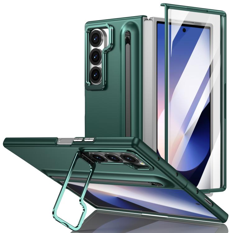 Custodia per telefono antiurto con supporto pieghevole per lente effetto pelle integrata, scomparto per penna e penna inclusa., For Galaxy Z Fold8 5G, For Galaxy Z Fold8 Ultra 5G, For Galaxy Z Fold7 5G, For Samsung Galaxy Z Fold6 5G